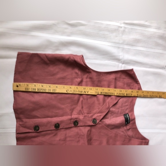Women's Sleeveless Button-Down Top Dusty Rose - Picture 7 of 8